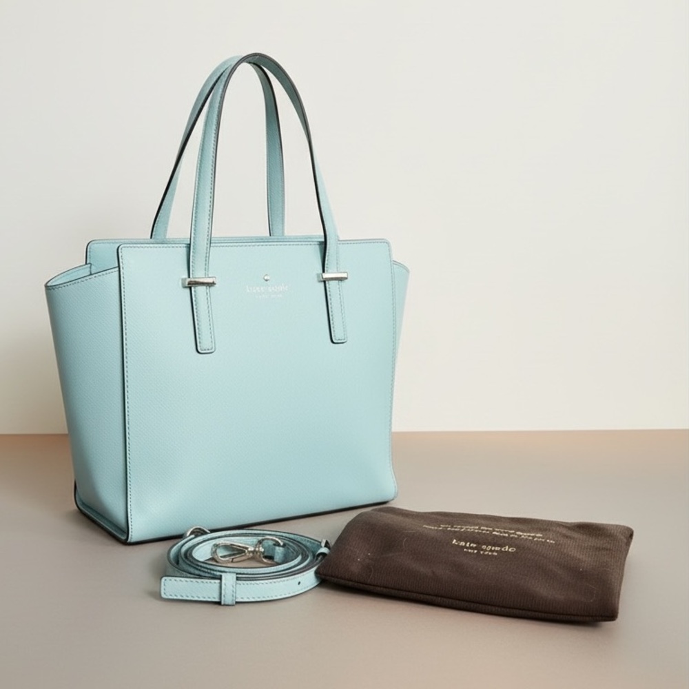 kate spade Light Blue Leather Tote NWOT